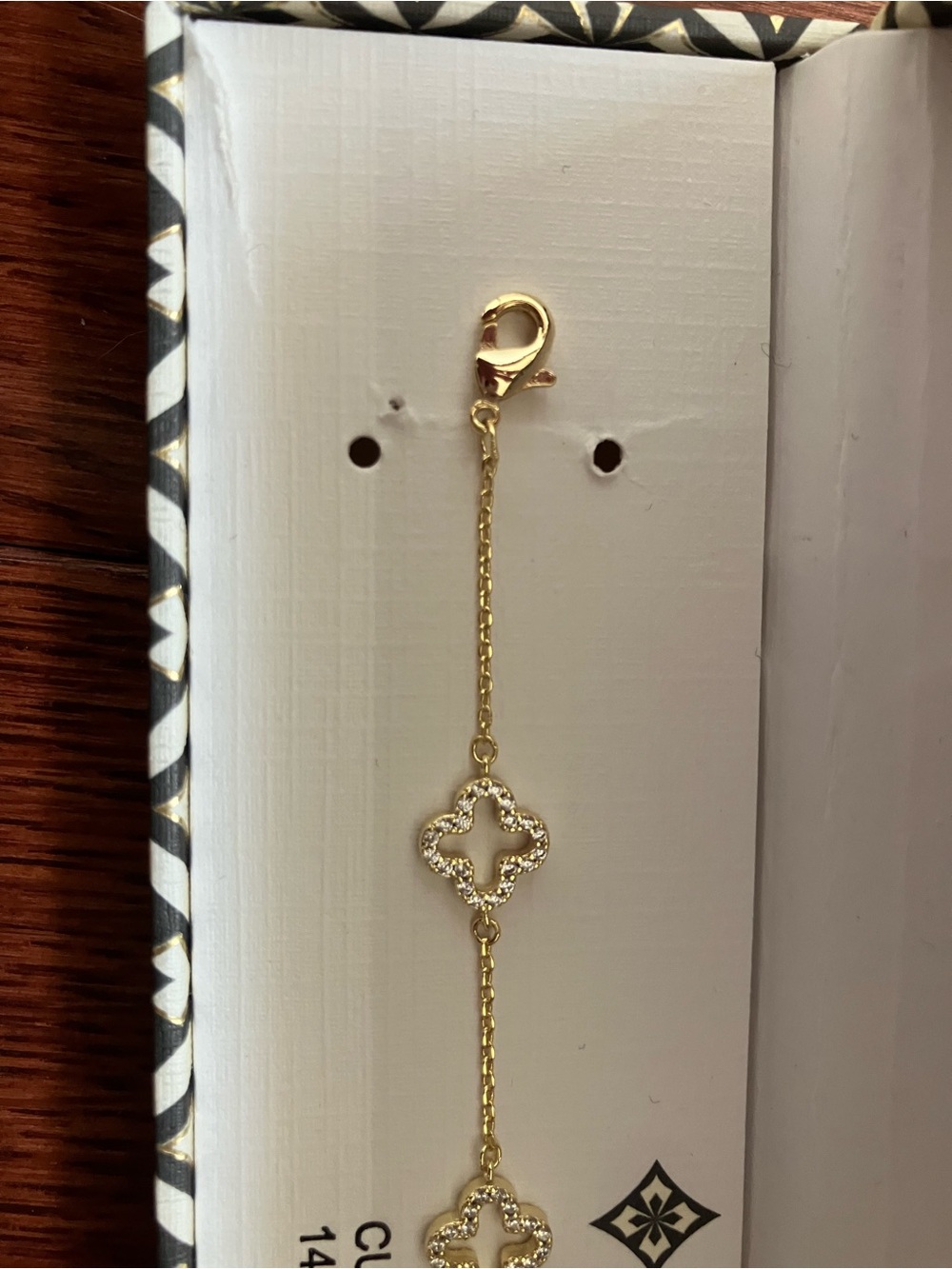 Rachel Zoe Gold Plated Clover Link Bracelet - Gold - Picture 4 of 4
